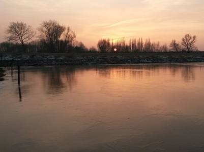 Landschap in natuurgebied Uiterwaarden Zwarte Water en Vecht